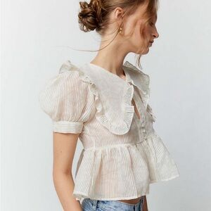 Kimchi Blue Beth Collared Blouse - NWT - size S